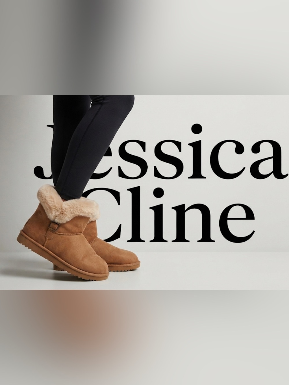 Authentic Jessica Cline warm winter ankle boots sz 9 W